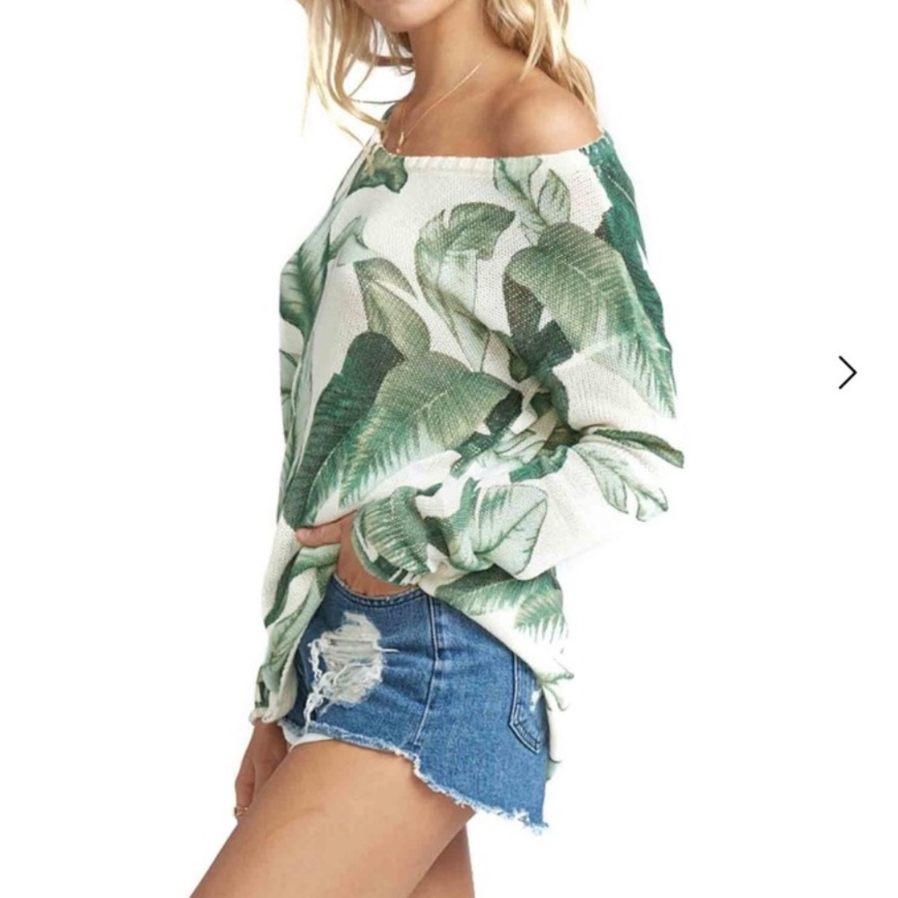 Show Me Your Mumu x REVOLVE Ryan Rene Reversible Sweater in Palmtini Knit - Picture 4 of 12